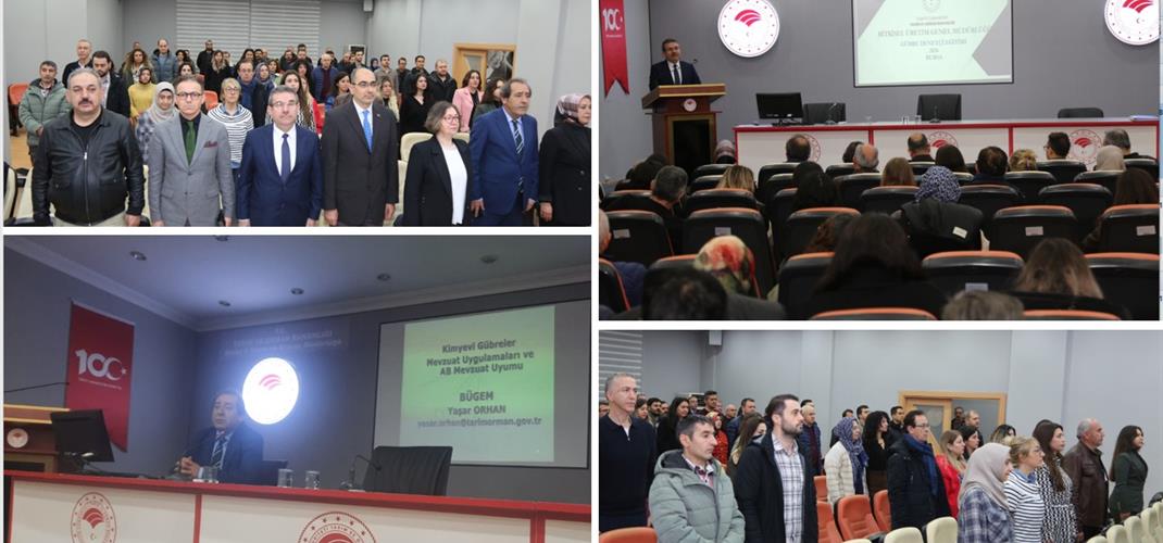 GENEL MÜDÜRLÜĞÜMÜZCE BURSA’DA GÜBRE DENETÇİSİ EĞİTİMİ DÜZENLENDİ
