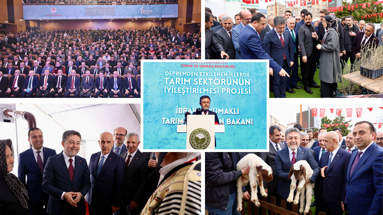 TÜRKİYE'DE DEPREMDEN ETKİLENEN İLLERDE TARIM SEKTÖRÜNÜN İYİLEŞTİRİLMESİ PROJESİ TANITIM TOPLANTISI BAKANIMIZ İBRAHİM YUMAKLI'NIN KATILIMIYLA  KAHRAMANMARAŞ'TA YAPILDI