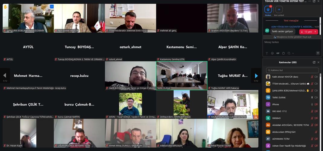 TOHUMLUK YÖNETİM SİSTEMİNİN TANITIM VE BİLGİLENDİRME TOPLANTISI YAPILDI