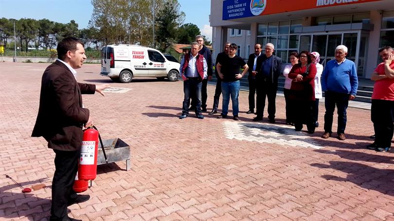 Müdürlüğümüzde İş Sağlığı ve Güvenliği Kapsamında Eğitim ve Yangın Tatbikatı Yapıldı