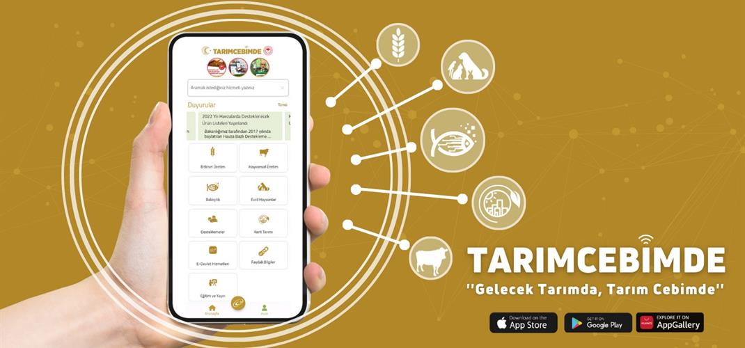 “BALIKÇILIK”, “EVCİL HAYVANLAR” VE “KENT TARIMI” DA ARTIK “TARIMCEBİMDE” MOBİL UYGULAMASINDA 