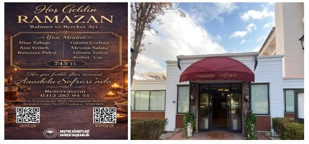 ANADOLU SOFRASI’NDA RAMAZAN İFTAR PROGRAMI