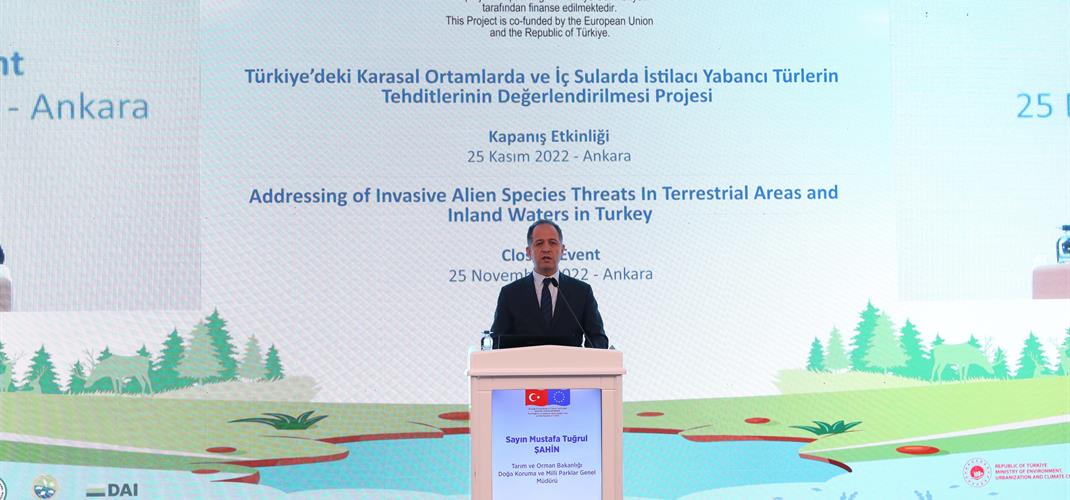 “Türkiye'deki Karasal Ortamlarda ve İç Sularda İstilacı Yabancı Türlerin Tehditlerinin Değerlendirilmesi Projesi”nin Kapanış Toplantısı Yapıldı