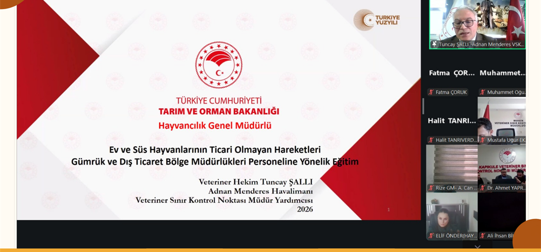 Gümrük Personeline Yönelik Veteriner Kontrolleri Eğitimi Gerçekleştirildi