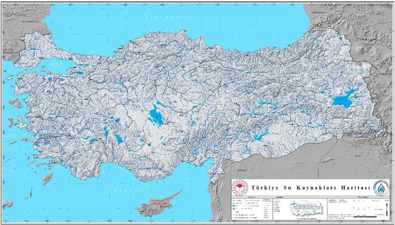 turkiye su kaynaklari haritasi yayinda