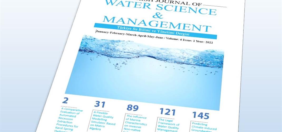 Türkiye Su Bilimi Ve Yönetimi Adlı Bilimsel Dergimizin Onbirinci Sayısı Yayımlandı