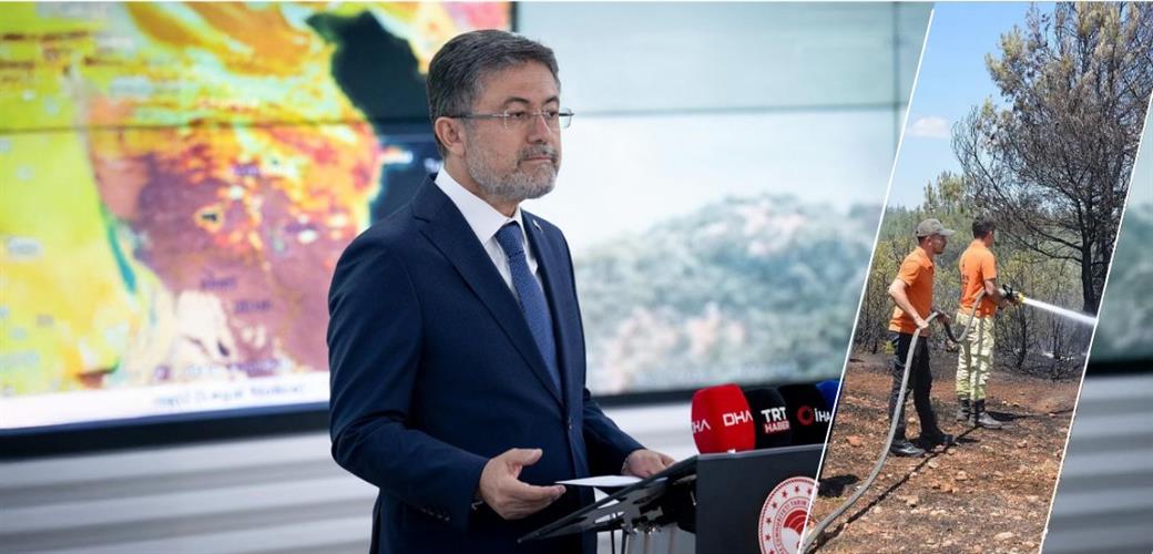 BAKAN YUMAKLI: ÇANAKKALE MERKEZ VE BAYRAMİÇ'TEKİ YANGINLAR BÜYÜK ÖLÇÜDE KONTROL ALTINA ALINDI